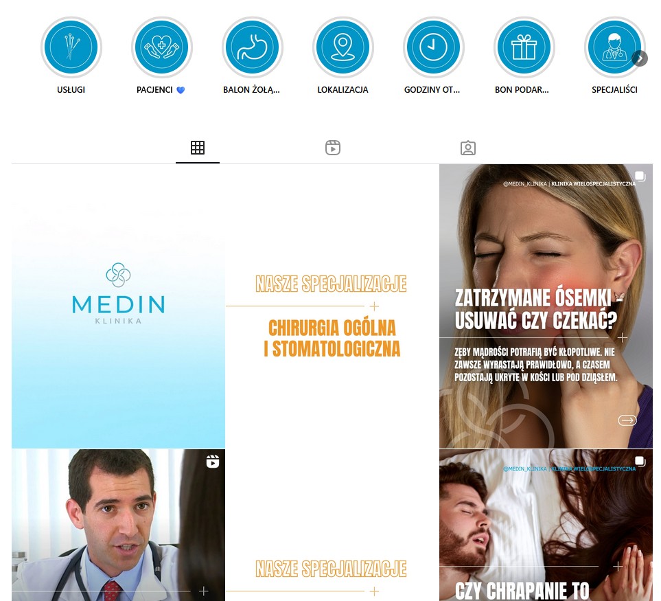 klinika medyczna social media